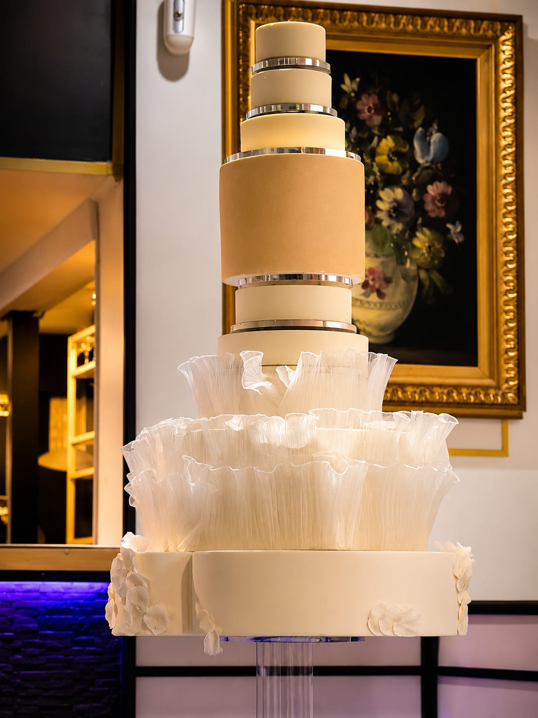 Gâteau de mariage élégant à Toulon — détail d'une création sur mesure